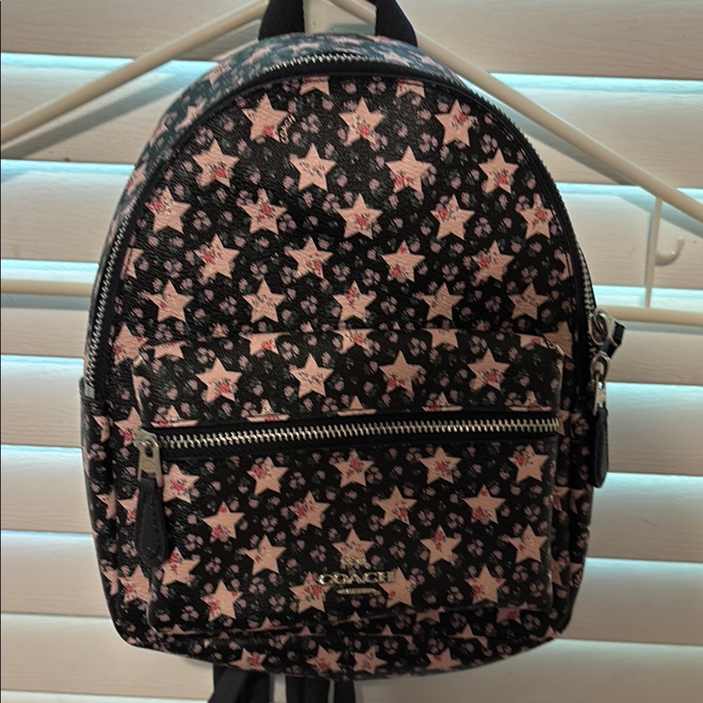 Coach Starry Black and Pink Backpack